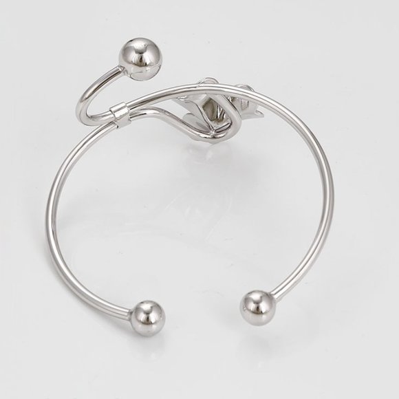 Stunning Flower Bangle Bracelet - Picture 5 of 10